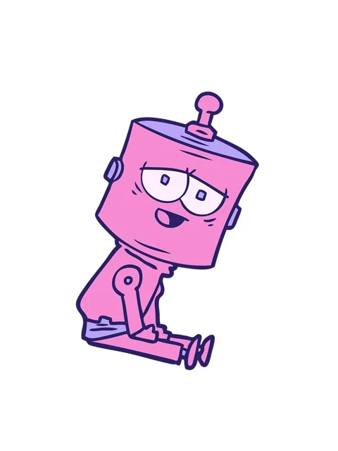Shaking motion animation of a cartoon android character Stock Footage 324387165