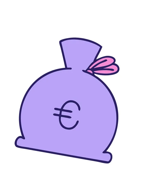 Shaking motion animation of cartoon of a bag of money Stock Footage 324274713
