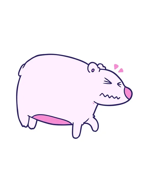 Shaking motion animation of cartoon bear with a sore head Video stock 324436590