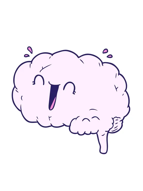 Shaking motion animation of cartoon brain laughing Stock Footage 324202159