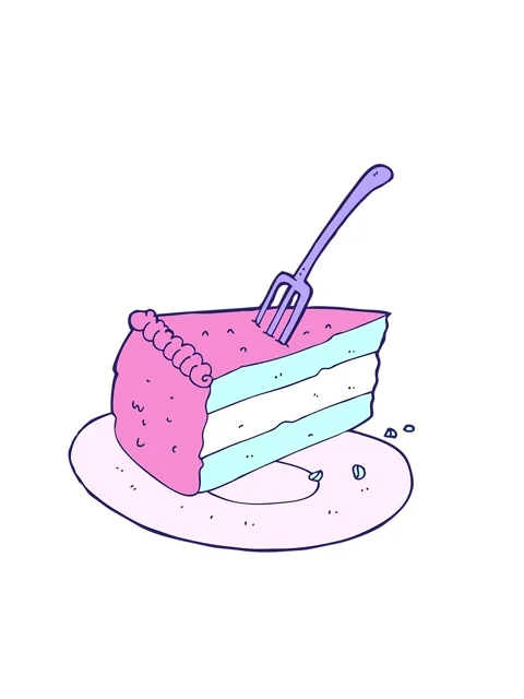 Shaking motion animation of cartoon cake Stock Footage 324380822