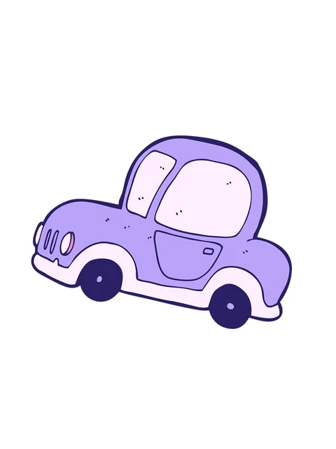 Shaking motion animation of cartoon car Stock Footage 324094684