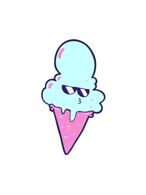 Shaking motion animation of cartoon cool ice cream Stock Footage 324049953