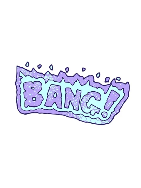 Shaking motion animation of cartoon doodle word bang Stock Footage 324233994