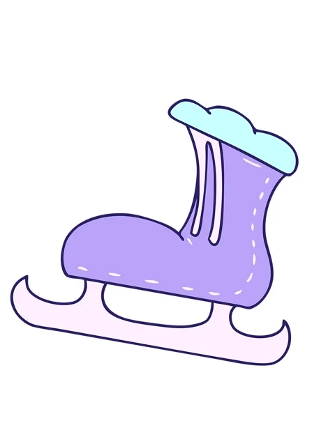 Shaking motion animation of cartoon doodle of an ice skate boot Stock Footage 324324063