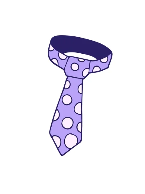 Shaking motion animation of cartoon doodle patterned tie Stock Footage 324413320