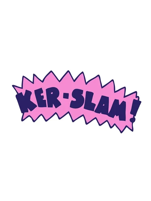Shaking motion animation of cartoon doodle word kerslam Stock Footage 324488421