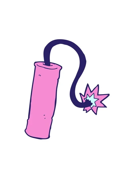 Shaking motion animation of cartoon dynamite Stock Footage 324339091