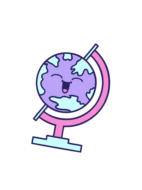 Shaking motion animation of cartoon of a globe of the world 動画素材 324333591