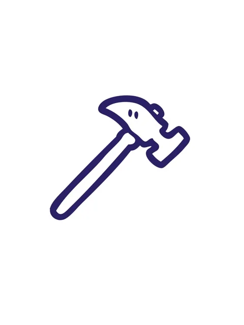 Shaking motion animation of cartoon hammer icon Stock Footage 324275489