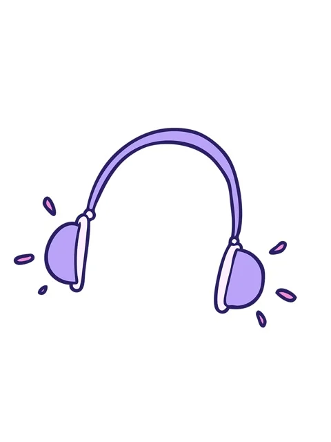 Shaking motion animation of cartoon head phones Stock Footage 324194392