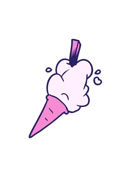 Shaking motion animation of cartoon ice cream design Stock Footage 324395059