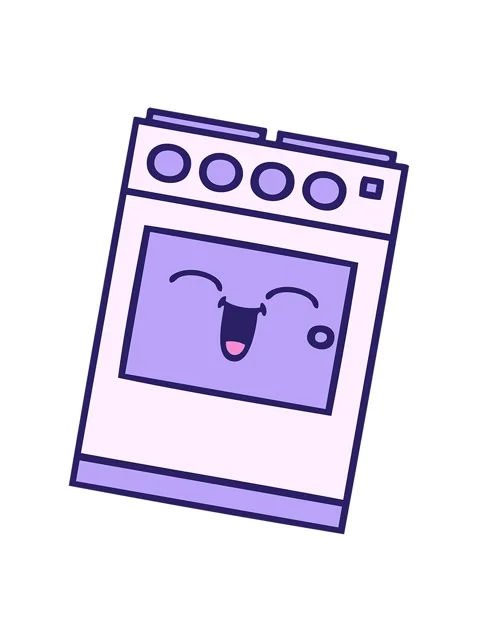 Shaking motion animation of a cartoon of a kitchen oven Video stock 324227581