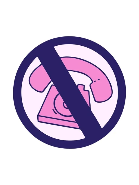 Shaking motion animation of cartoon of a no phones allowed sign Video stock 324187809