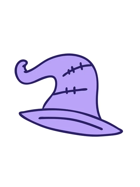 Shaking motion animation of cartoon of an old wizard hat Stock Footage 324365698
