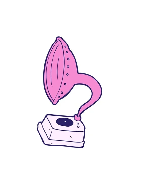 Shaking motion animation of cartoon phonograph Video stock 324228569