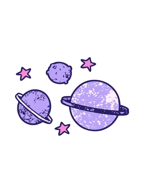 Shaking motion animation of cartoon planets Stock Footage 324262685