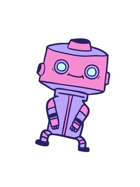 Shaking motion animation of a cartoon robot design Stock Footage 324290904