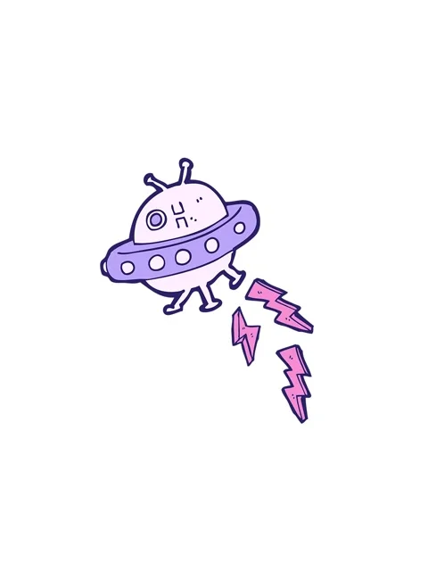 Shaking motion animation of cartoon UFO Stock Footage 323601280