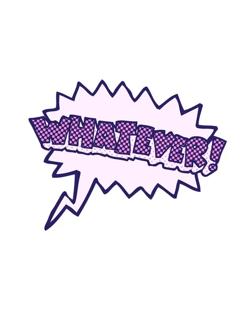 Shaking motion animation of comic book speech bubble cartoon Whatever shout Stock Footage 324117046