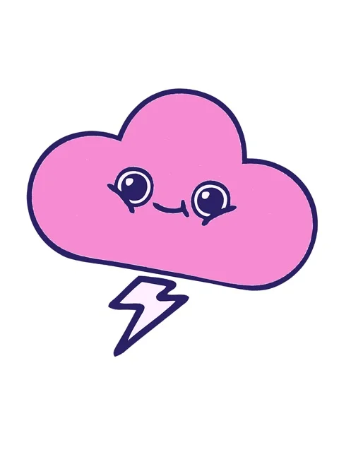 Shaking motion animation of comic book style of a storm cloud Stock Footage 324138561