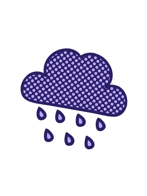 Shaking motion animation of comic book style cartoon of a storm rain cloud Stock Footage 324163853