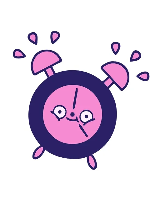 Shaking motion animation of a comic book style cartoon of a alarm clock Stock Footage 324183191