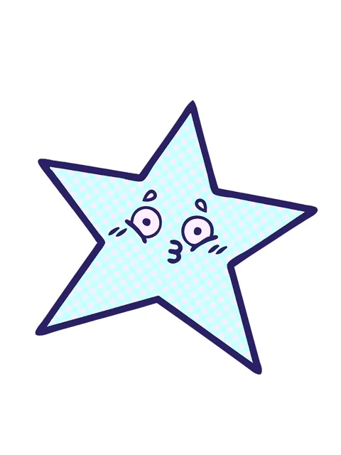 Shaking motion animation of comic book style cartoon of a star fish Stock Footage 324224335