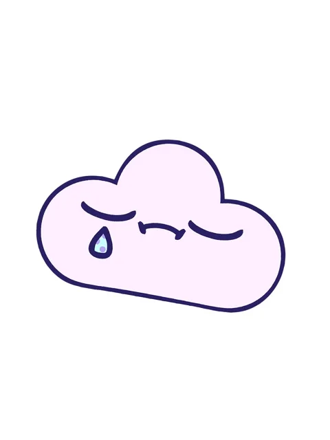 Shaking motion animation of comic book style cartoon of a sad cloud Stock Footage 324400361