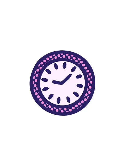 Shaking motion animation of comic book style cartoon of a wall clock Stock Footage 324421858