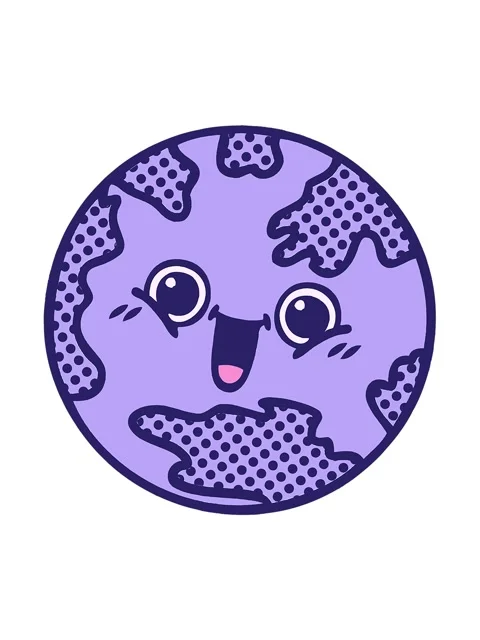 Shaking motion animation of comic book style cartoon of a planet earth 스톡 동영상 324464856