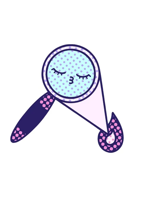 Shaking motion animation of comic book style cartoon of a magnifying glass Stock Footage 324489524