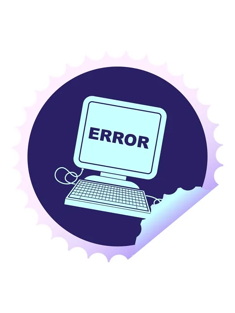 Shaking motion animation of computer error vector illustration circular pee.. Stock Footage 324471872