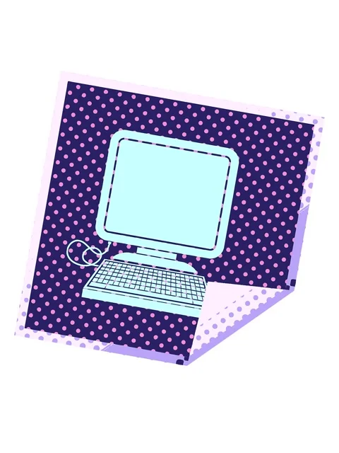 Shaking motion animation of computer with mouse and screen square peeling s.. Stock Footage 324238777