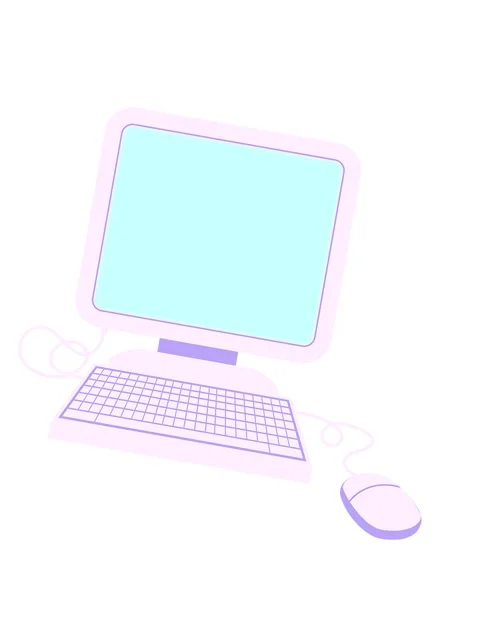 Shaking motion animation of computer with mouse and keyboard Stock Footage 324442763