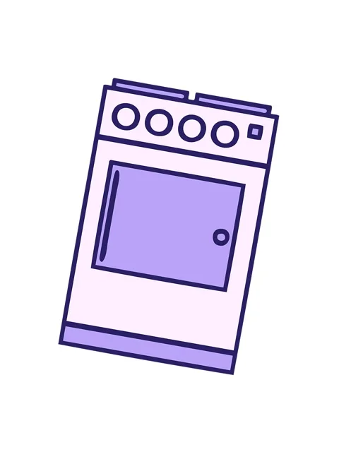 Shaking motion animation of cute cartoon of a oven and cooker Video stock 323596255