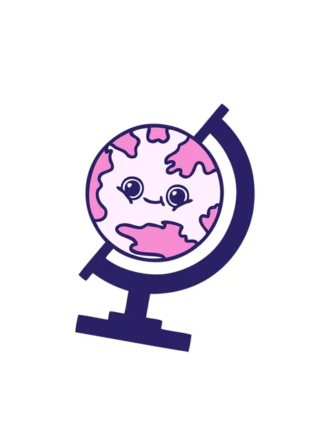 Shaking motion animation of cute cartoon of a globe of the world Stock Footage 324133538