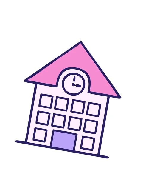 Shaking motion animation of cute cartoon of a town house Stock Footage 324139746