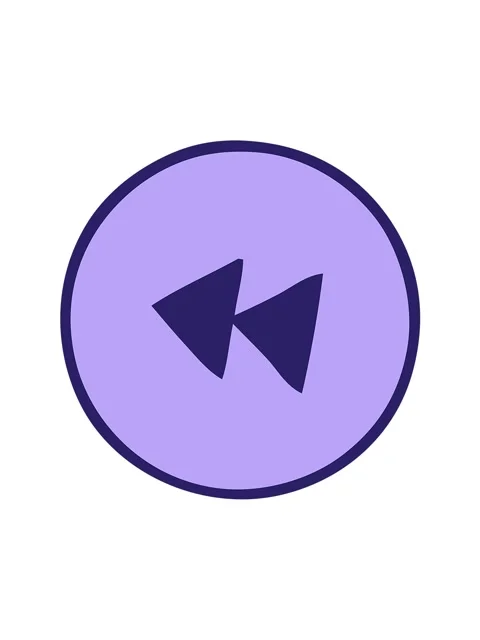 Shaking motion animation of cute cartoon of a rewind button Stock Footage 324164121