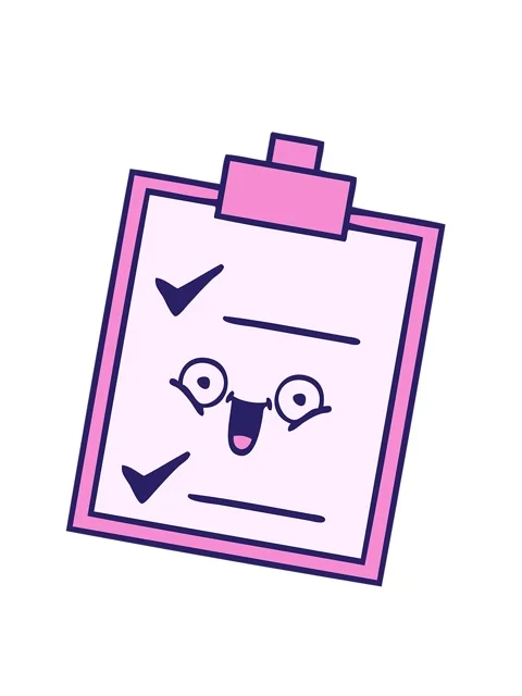 Shaking motion animation of cute cartoon check list Video stock 324234953