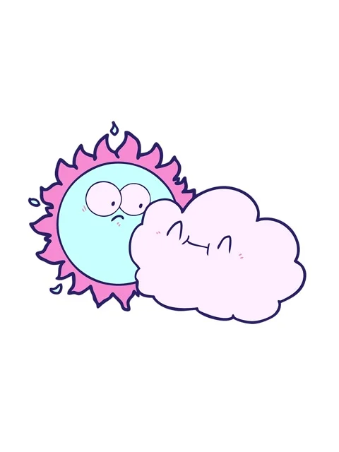 Shaking motion animation of cute cartoon cloud and sun Stock Footage 324279660