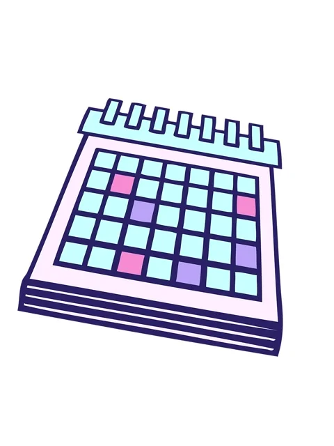 Shaking motion animation of cute cartoon of a work calendar Stock Footage 324399190