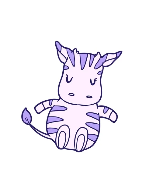 Shaking motion animation of cute cartoon zebra Stock Footage 324476173
