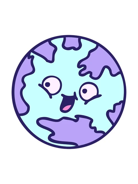 Shaking motion animation of cute planet earth Stock Footage 324145393