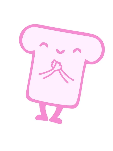 Shaking motion animation of cute slice of bread Stock Footage 324104664