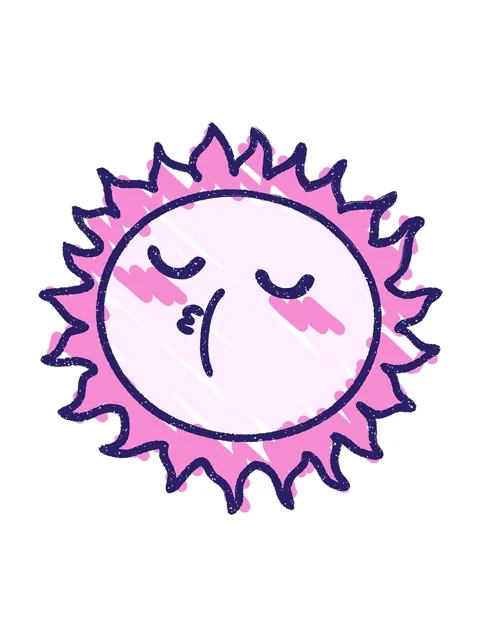 Shaking motion animation of Cute Sun Chalk Drawing Stock Footage 324066857