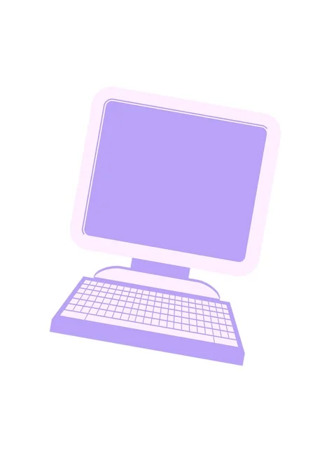 Shaking motion animation of a Flat colour illustration of a computer Video stock 324226737