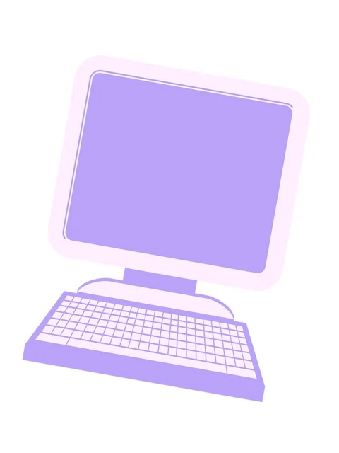 Shaking motion animation of Flat colour illustration of a computer Video stock 324309982