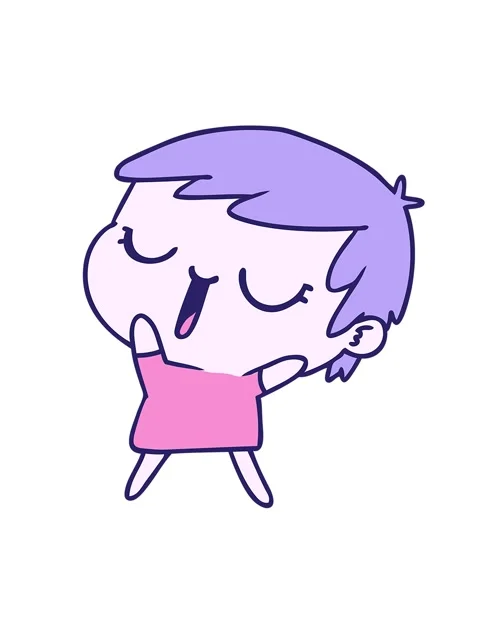 Shaking motion animation of freehand drawn cartoon of cute kawaii short hai.. Stock Footage 324078018
