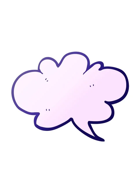 Shaking motion animation of freehand drawn cartoon cloud speech bubble Stock Footage 324173727